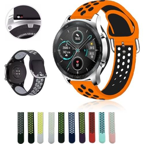 20 22mm Silicone Strap For Honor Magic Watch 2 42 46mm Watchband Bracelet Sport Smart Watch Straps For Huawei GT GT2 Amazfit Bip
