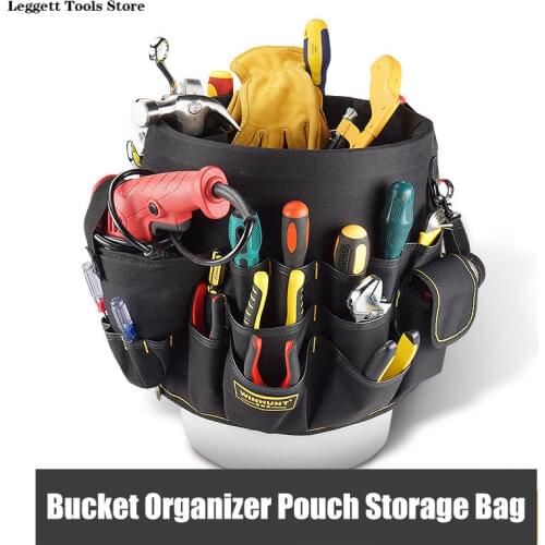 Bucket Organizer Pouch Storage Bag 42 Grids Pocket Gardening Tool Bag Garden Tool Pouch Hand Tool Bag Planting Props Basket
