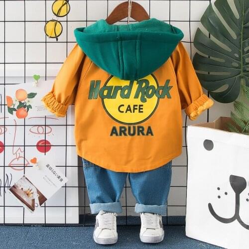 Baby Toddler Boys Girls Spring Autumn Jacket Brand Hooded Tops Outerwear Fashion Boys Clothes Children Outfit