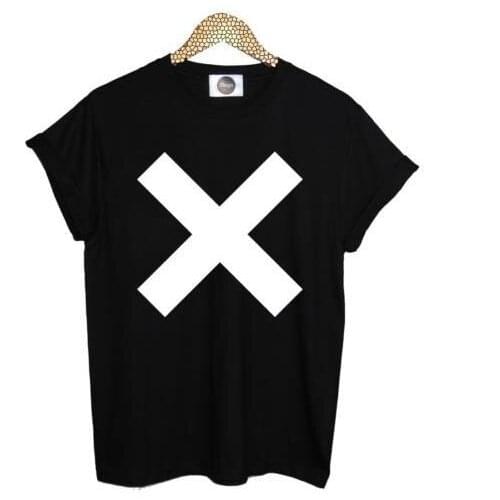 Women Tshirt XX Letters Print Casual Cotton Funny Shirt Black Top Tee Hipster Plus Size Camiseta HH305-335