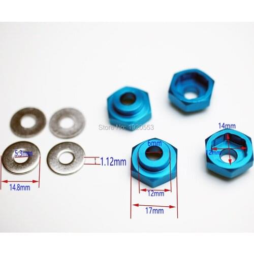 1/10 Retrofit 1/8 Wheel Rim Hex 12MM To 17MM Adapter Conversion Combiner Parts For HSP RC Car Buggy Bigfoot Truck