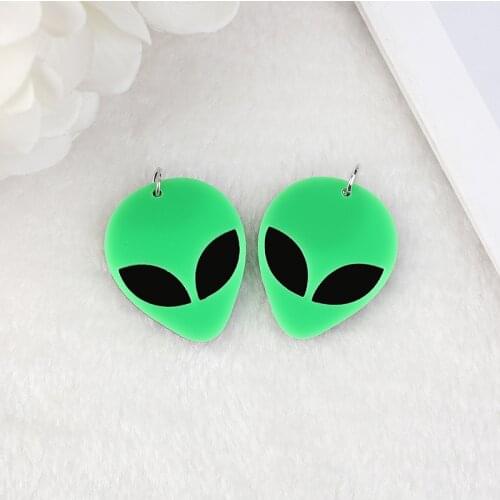 10Pcs Acrylic Skull Head Charms Punk Magical Crafts for Necklace Earring Keychain Diy Making