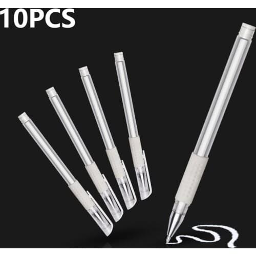 10PCS Microblading Supplies Tattoo Marker Pen Permanent Makeup Accessories White Surgical Skin Marker Pen for Eyebrow Scribe