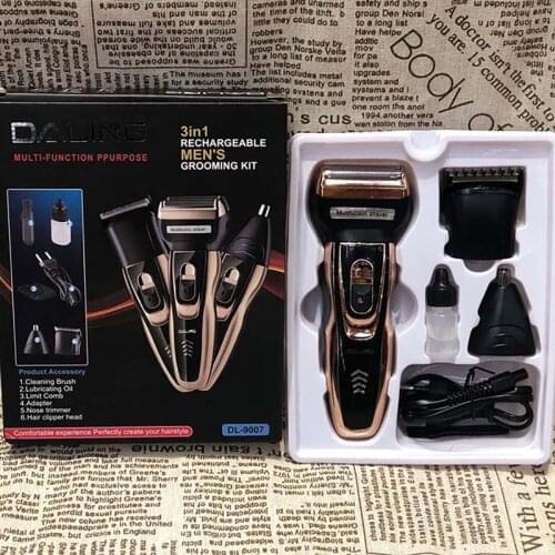 100-240V 3 in 1 electric shaver hair clipper hair trimmer titanium beard trimmer shaving machine cutting men nose trimmer