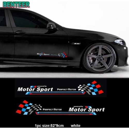 2pcs kk M performance Motor sport bemblem car body sticker Car door sticker For bmw F10 F20 F30 1 3 5 GT series X1 X3 X4 X5 X6
