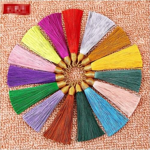 20pcs/lot 8cm long polyester tassel for earrings/garment jewelry making findings charms diy silk tassels trim accessories