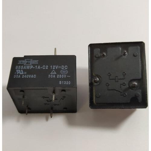 5pcs Songchuan 855AWP-1A-C2 Relay Air Conditioning Water Heater Songchuan Relay Normally Open 4-Pin 12VDC 30A