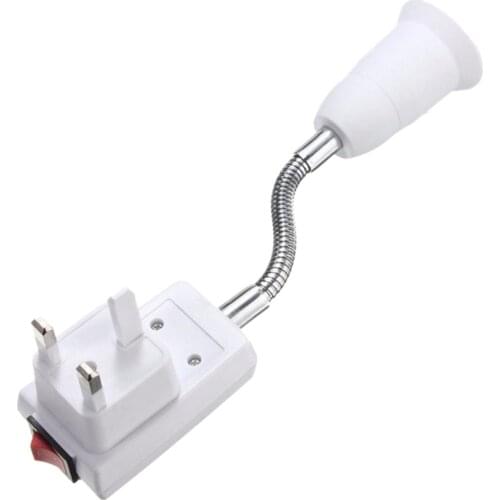 E27 To UK Plug Bulb Base Adaptor LED Halogen Light Extend Socket Lamp Holder