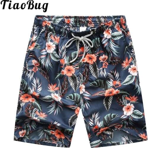 Quick Dry Men Beach Board Shorts Summer Holiday Vacation Casual Print Drawstring Pockets Swimwear Bottoms Swim Trunks Shorts