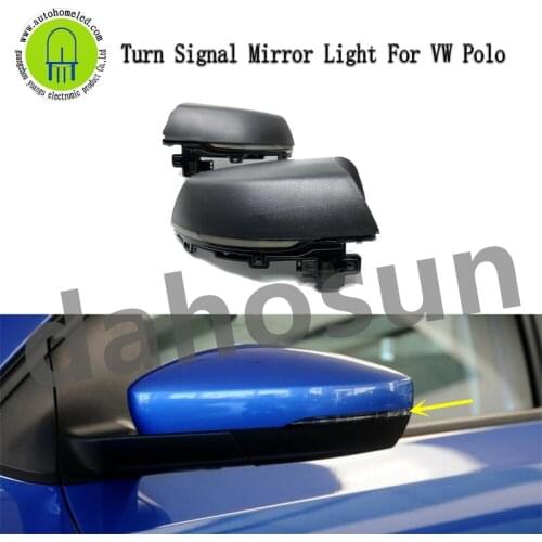 2Pcs Dahosun Dynamic LED Turn Signal Light for VW Polo MK5 6R 6C 2009-2017 Rearview Mirror Indicator Blinker Repeater Light