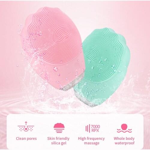 Electric Facial Cleansing Brush Silicone Face Deep Clean Massage Skin Pore Cleaning Brush Skin Care Protect Device Beauty Tool