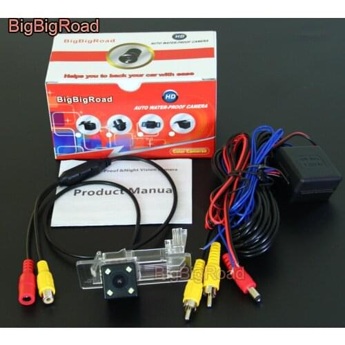 BigBigRoad Car Rear View Reverse Backup Parking CCD Camera For Skoda Rapid Liftback / Hatchback 2012 2013 2014 2015 waterproof