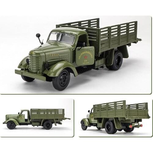 Diecast 1:32 Jiefang Truck Alloy Car Model Transporter Truck Pull Back Sound and Light Toy Car Boxed Display Collection Gift
