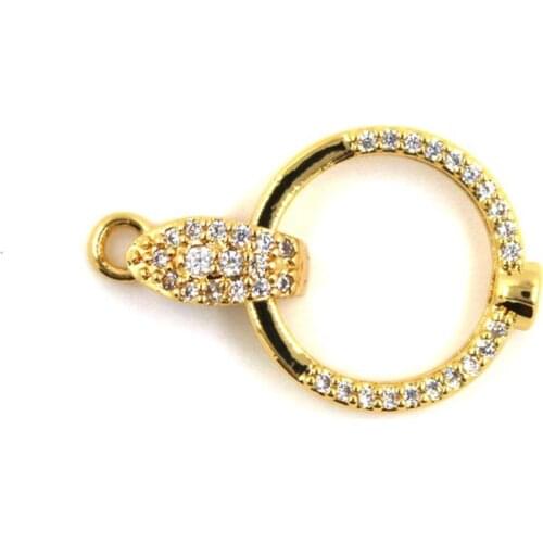 Copper Connection Gold Plated Clasps Accessories DIY Jewelry Making Findings For Handmade Woman Pearl Necklace Bracelet Gifts