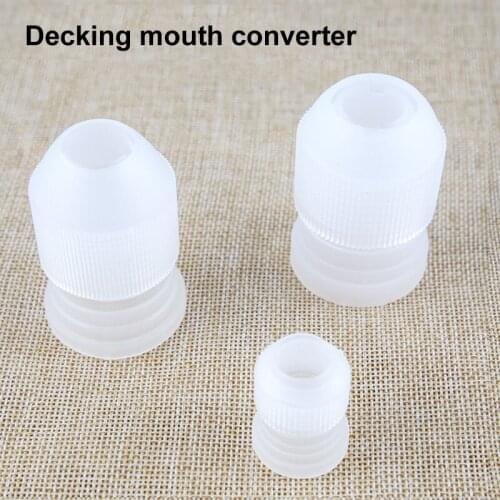 3 Pcs/set S M L Thicken Piping Bag Home Kitchen Dining Cream Nozzle Pipeline Coupler Russian Nozzle Tips converter
