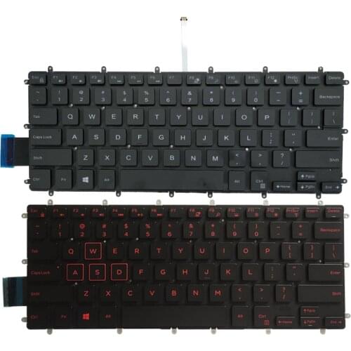 US red/white Keyboard For DELL Inspiron 14 7460 Latitude 13 3379 black Laptop keyboard with Backlight