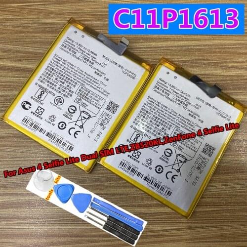 Original New High Quality C11P1613 4120mAh Battery For Asus 4 Selfie Lite Dual SIM LTE,ZB520KL,ZenFone 4 Selfie Lite Batteries