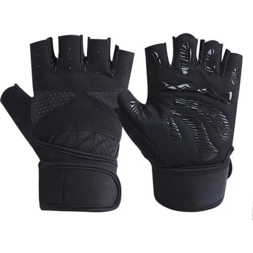 Half-Finger Fitness Gloves Breathable Anti-Slip Shockproof Gym Weightlifting Wrist Guard Dumbbell Training Cycling Gloves
