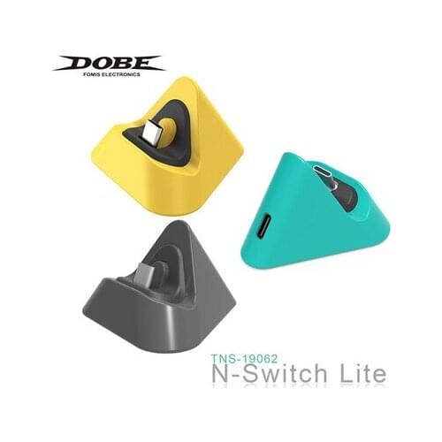 Mini Portable Triangle Type C Charging Holder Stand Charger Station Dock for Nintend Switch Lite and N-Switch Controller Console