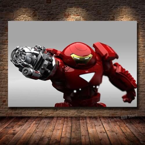 Mini Iron Man Canvas Painting Poster Marvel Superhero Wall Art Printing Bar Cafe Decor Mural Modular Design Kawaii Aesthetics