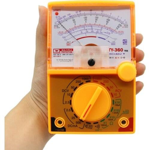 DC/AC 1000V Voltmeter 500mA Ammeter 1K Resistance Meter Analog Multimeter Tool