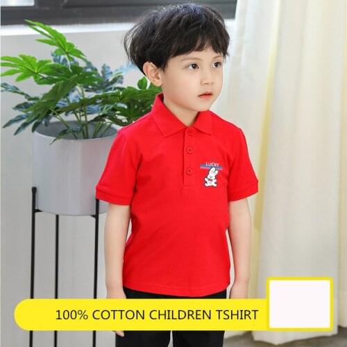Baby Boy Kids Polo Shirt Summer Short Sleeve Tops Cotton Turn Down Collar Cartoon Rabbit Sport Polos Holiday Boys Shirts Outfits