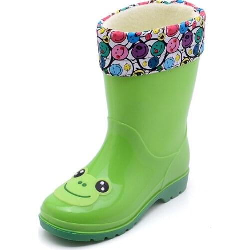 Cute Classic Childrens Shoes Pvc Rubber Kids Baby Cartoon Boots For Children Kids Girls Waterproof Rain Boots Water Shoes