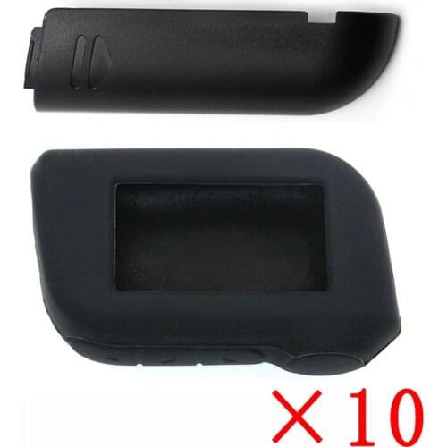 10PCS/lot A93/A63 silicone Case + battery cover For Two Way Car Alarm Starline A93 A63 A39 A36 LCD Remote Control Keychain