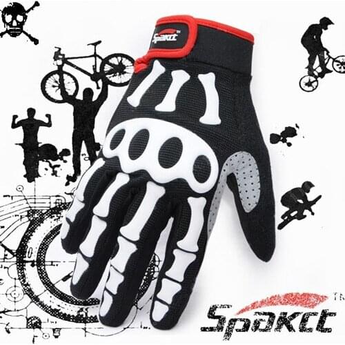 Special Off-road racing motorcycle Cycling Bike Bicycle Skeleton Full Finger Glove M-XL