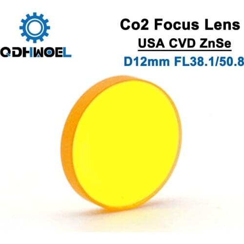 USA ZnSe Co2 Laser Lens Dia. 12mm FL 38.1 50.8mm 1.5 2" for CO2 Laser Engraving Cutting Machine