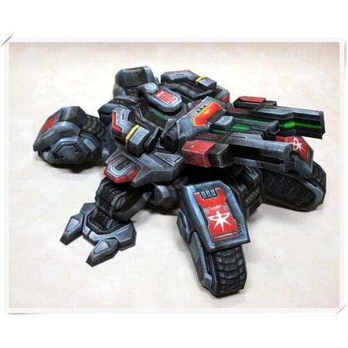 StarCraft 2 Terran Human the Crucio Siege Tank DIY Paper Model 11cm=4" Tall Puzzles Handmade Toy DIY