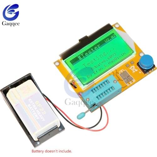 Mega328 LCR-T4 Transistor Tester Diode Triode Capacitance LCR ESR Meter Module MOS PNP/NPN M328 MOSFET Multimeter Battery Shield