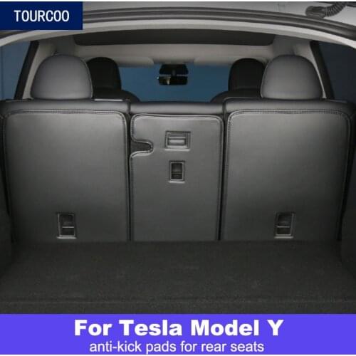For Tesla Model Y Rear Seat Anti-kick Pad Rear Trunk Protection Pad Cover Car Styling Modification Accessories