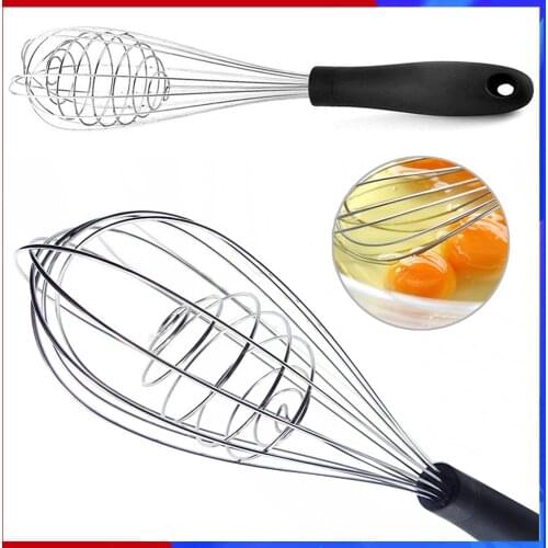 1Pcs Stainless Steel Rapid Whisk | Kitchen Egg Milk Hand Beater Blender Whipper | Balloon Cooking Mixer Stirrer | Ball Frother