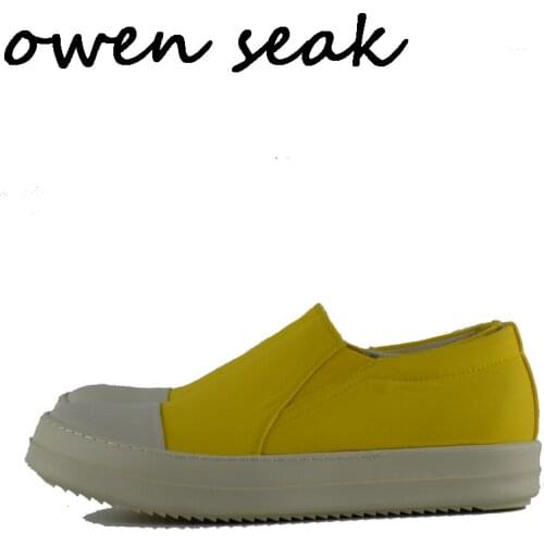 2018 Owen Seak Men Canvas Shoes New Arrivals Loafers Luxury Trainers Spring Sneaker Casual Brand Flats Men Shoes Big Size