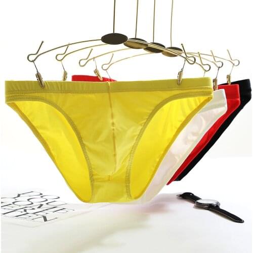 2021 Sexy Mens Briefs Low-Rise U-Convex Underwear Cotton Comfortable Breathable Underpants Fashion Hot Mens Sexy Underwear