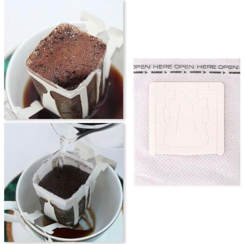 50Pcs/pack Disposable Coffee Fliter Bags Portable Hanging Coffee Coffee Filters For Espresso Bag Eco-Friendly Ear Style Pap H7B2