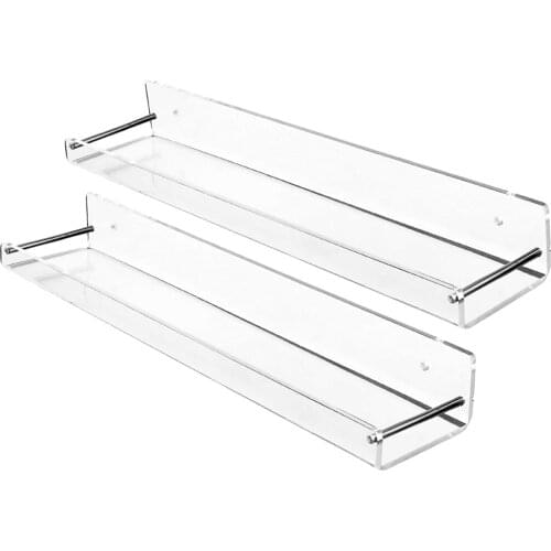 2 Pack Acrylic Wall Shelf Display Rack Case for Action Figures Toys Speaker