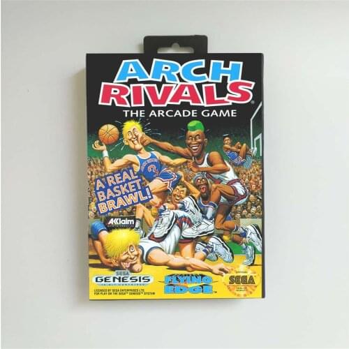 Arch Rivals - USA Cover With Retail Box 16 Bit MD Game Card for Sega Megadrive Genesis Video Game Console