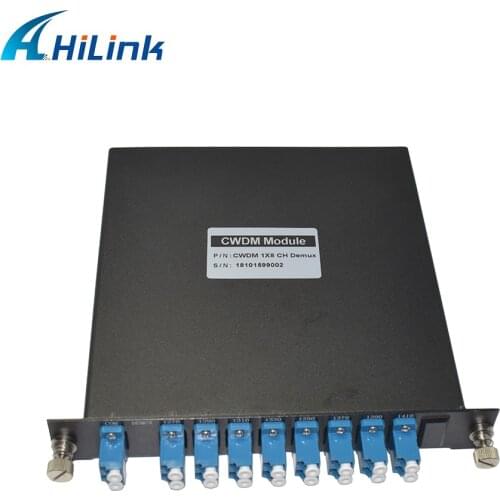 Free shipping! 8CH Single fiber 1270-1610nm 8 channel CWDM Mux/Demux LGX package LC/UPC Multiplexer