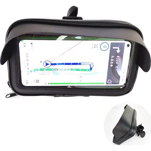 6.3" Bicycle Mobile Phone Holder Stand Motorcycle Handlebar Mount Bag Case