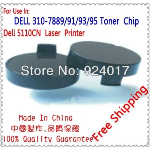 For Dell 5110 5110CN Printer Toner Cartridge Chip,For Dell 310-7889 310-7891 310-7895 310-7893 Refill Toner Cartridge Chip