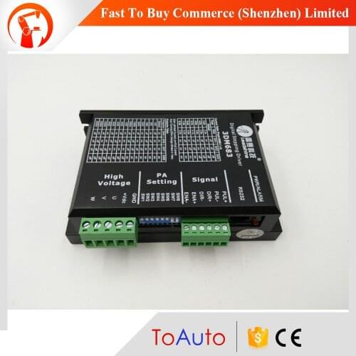 Leadshine Stepper Drive 3DM683 3ph, 3.2~8.3A, DC 20~60V, Microstep 1-256 Digital Stepping Driver Matching Nema23 34 Motor CNC