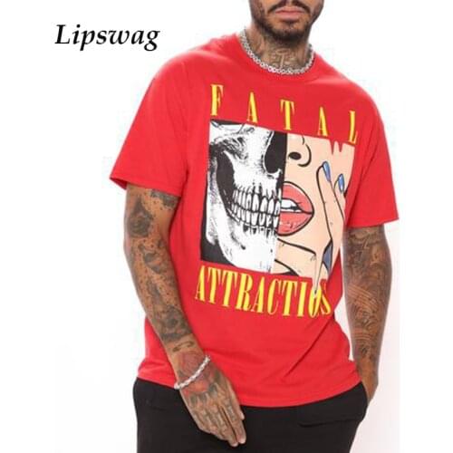 Vintage Pop Style Print Tee Shirt Mens 2021 Summer Short Sleeve O-Neck Casual T Shirt Men Fashion Loose Pullover Tops Streetwear