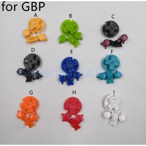 60sets colorful transparent buttons set replacement for Gameboy for GBP ON OFF Button AB Buttons D Pads replacement