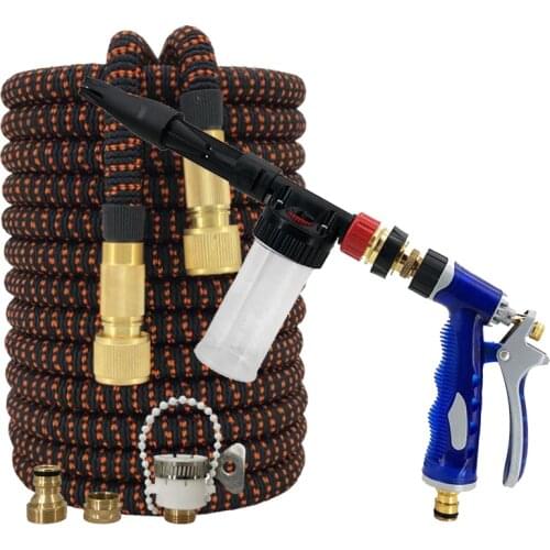 New High Pressure Washer Telescopic Hose Foam Water Gun Garden Hose Adjustable Nozzle Magic Hose Garden Flower Cleaning Sprayer