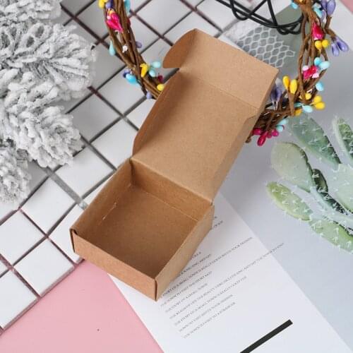 10pcs Brown Kraft Paper Aircraft Gift Boxes Blank Handmade Soap Packing Box
