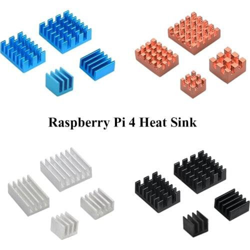 Raspberry Pi 4 Heat Sink Aluminum Cooper Heatsinks Rediators For Pi4 Model B 4B