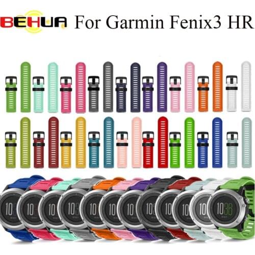 26mm Outdoor Sport Silicone Wrist Strap with tool Replacement Bracelet for Garmin Fenix 3 3 HR /5X 5X Plus /6X 6X Pro Watchband