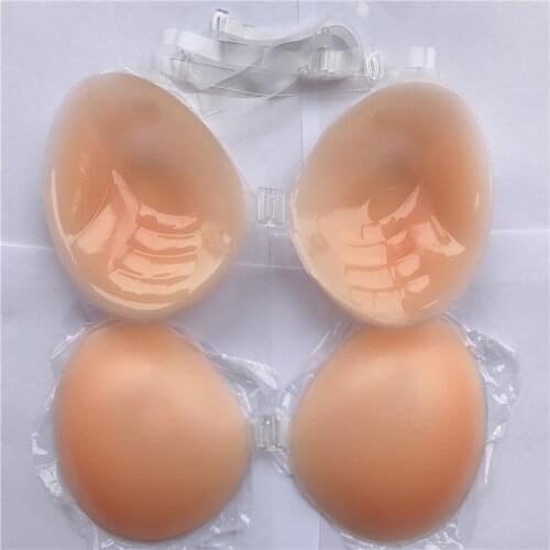 Hot sale plam-shaped silicone invisible adhesive bra with straps